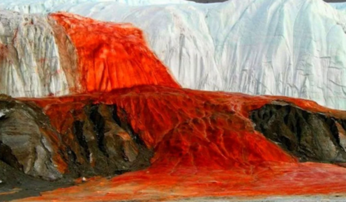 Кровавый водопад в Антарктиде — природная капсула времени